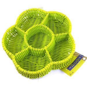 Spring Green Basket 9 Inch with 6 Compartments New